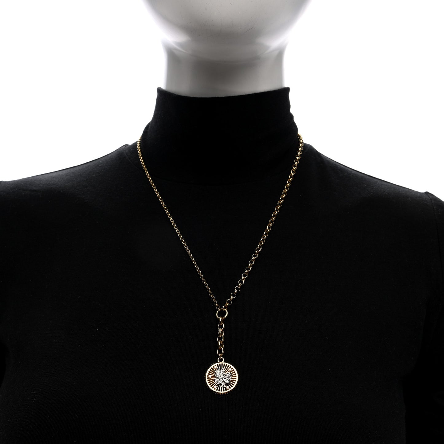 18K Yellow White Gold Diamond Resilience Medium Mixed Belcher Extension Chain Necklace