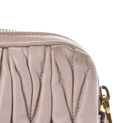 Miu Miu Nappa Matelasse Double Zip Chain Shoulder Bag Cammeo 12 of 13