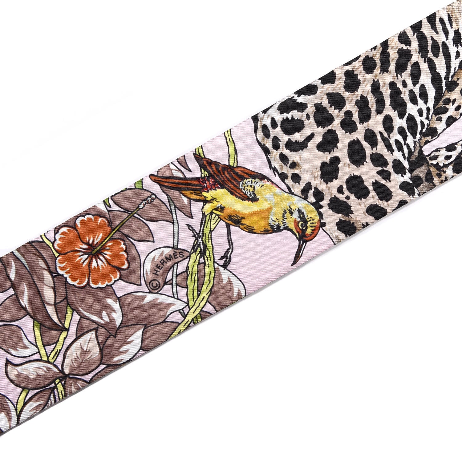 Hermes Silk Jungle Love Love Twilly Rose Pale Etoupe 2 of 4