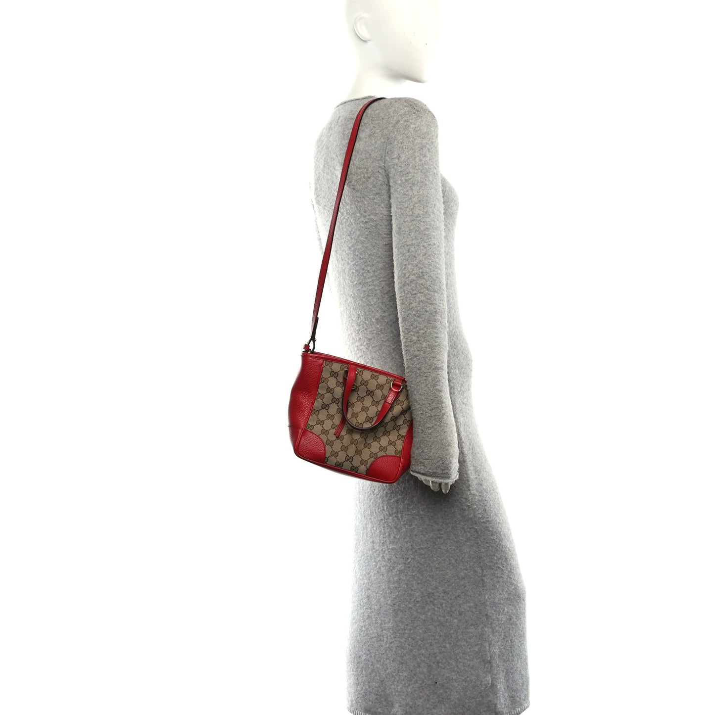 Monogram Small Bree Tote Red