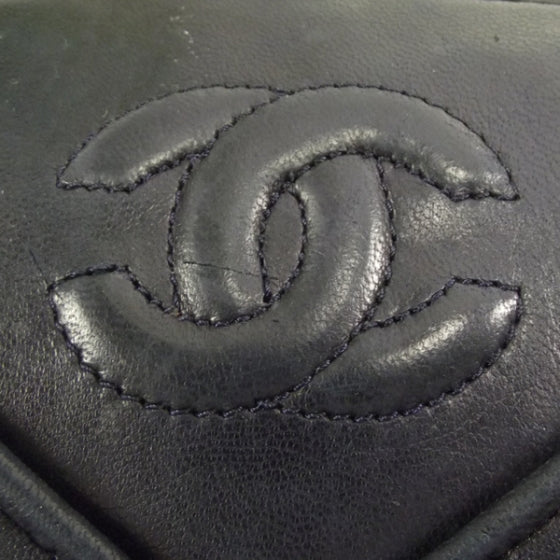 Chanel Lambskin Chevron Tassel Bag Navy 7 of 12