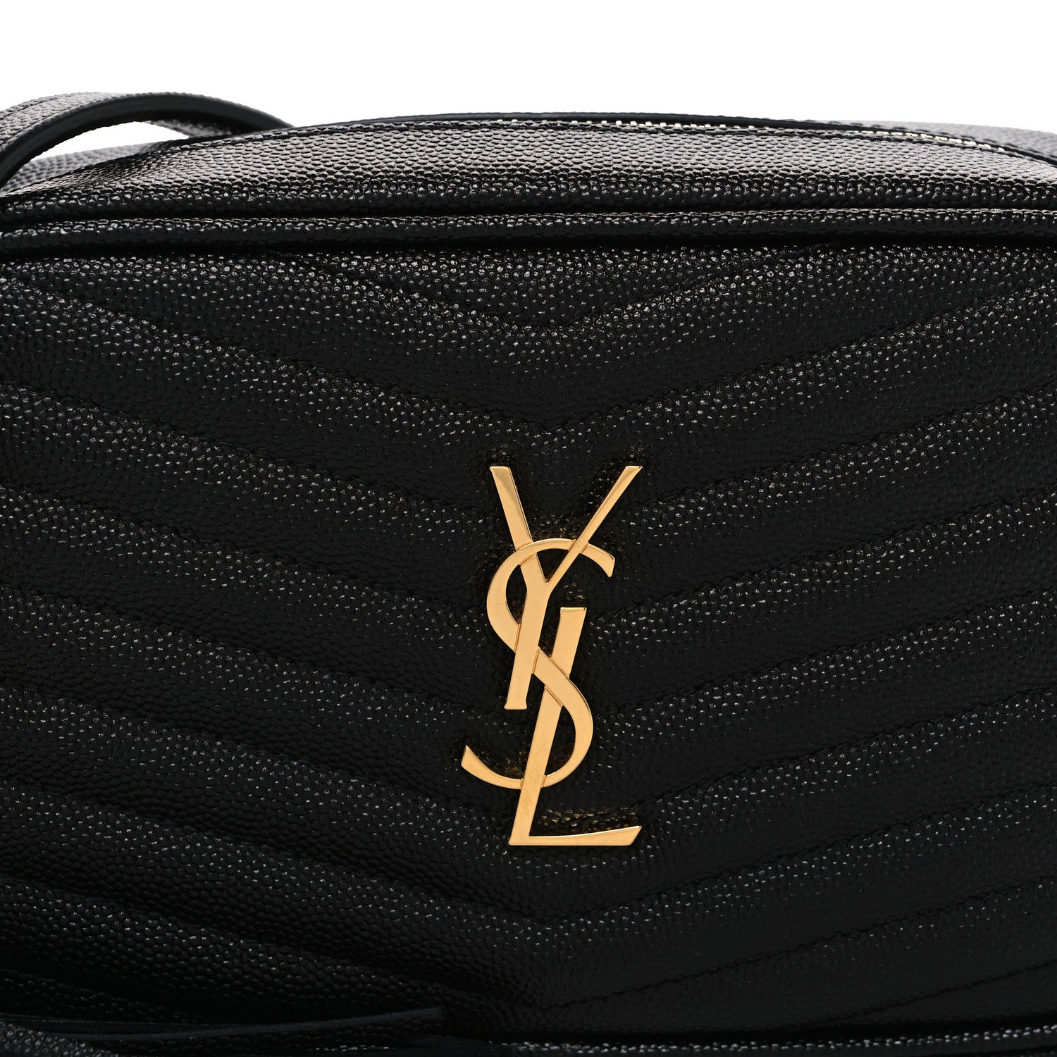 Saint Laurent Grain De Poudre Matelasse Monogram Mini Lou Camera Bag Black 8 of 11