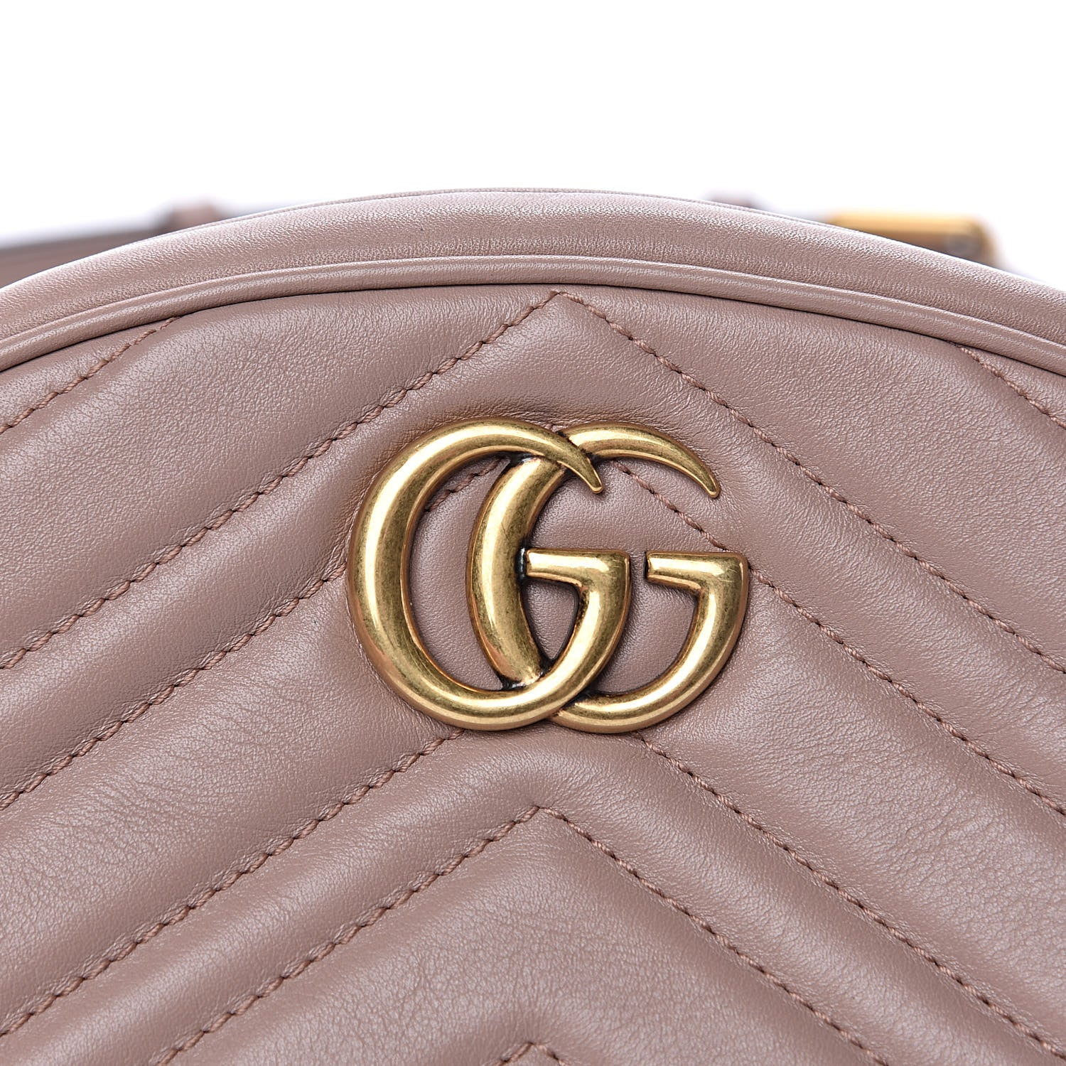 Gucci Calfskin Matelasse GG Marmont Belt Bag 85 34 Porcelain Rose 12 of 12