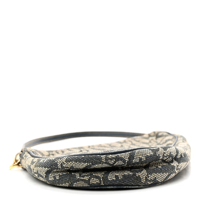 Christian Dior Monogram Mini Saddle Pochette Navy 3 of 8