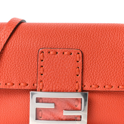 Fendi Cuoio Roma Sellerissima Nappa Sintetica Tape Stitch Mini Baguette Fox 8 of 10