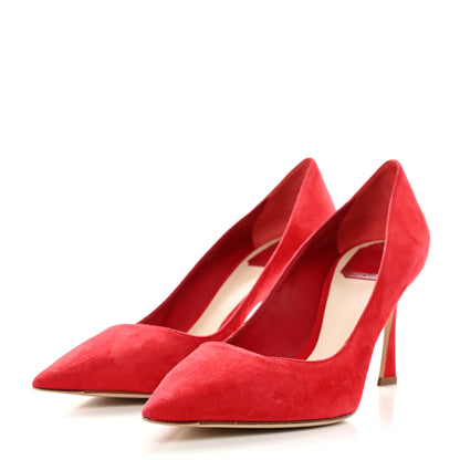 Christian Dior Suede Songe Pumps 41.5 Red 3 of 8