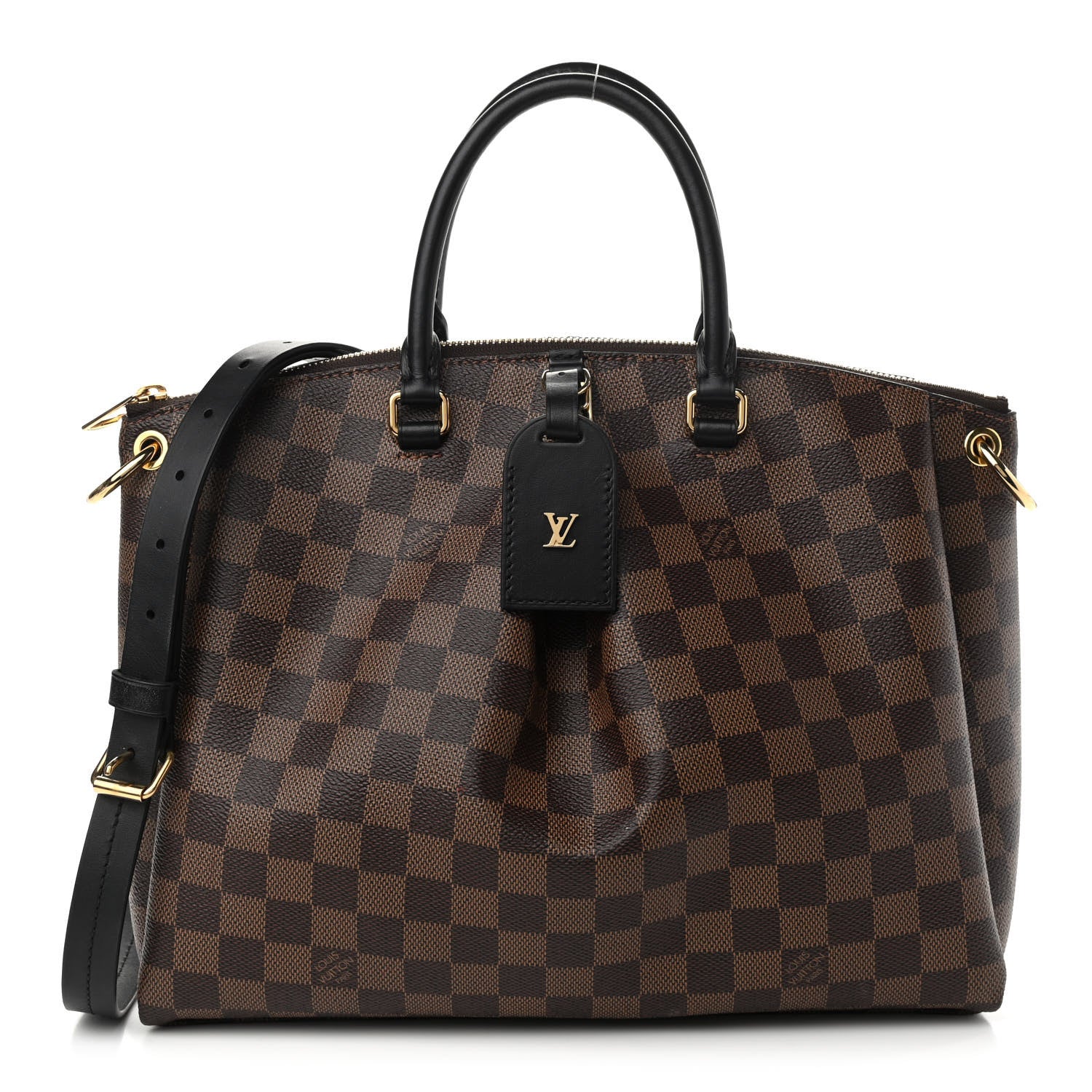 Louis Vuitton Damier Ebene Odeon Tote MM Black 1 of 14
