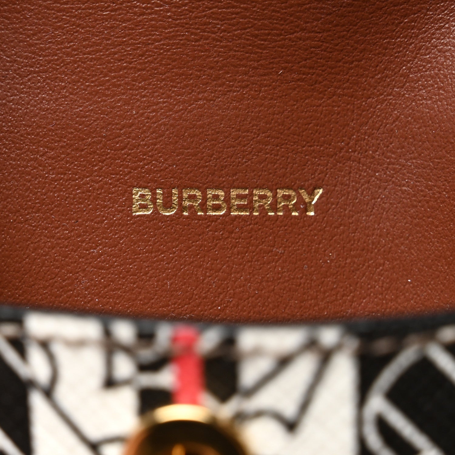 Burberry E-Canvas Calfskin Monogram Stripe TB AirPods Pro Case Brown 6 of 6