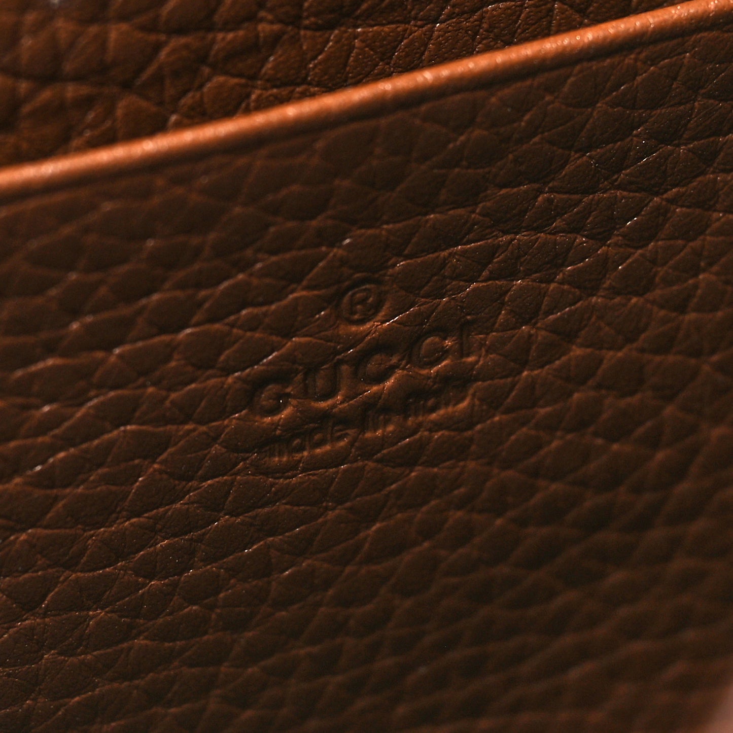 Cellarius Calfskin GG Marmont Chain Wallet Nut Brown