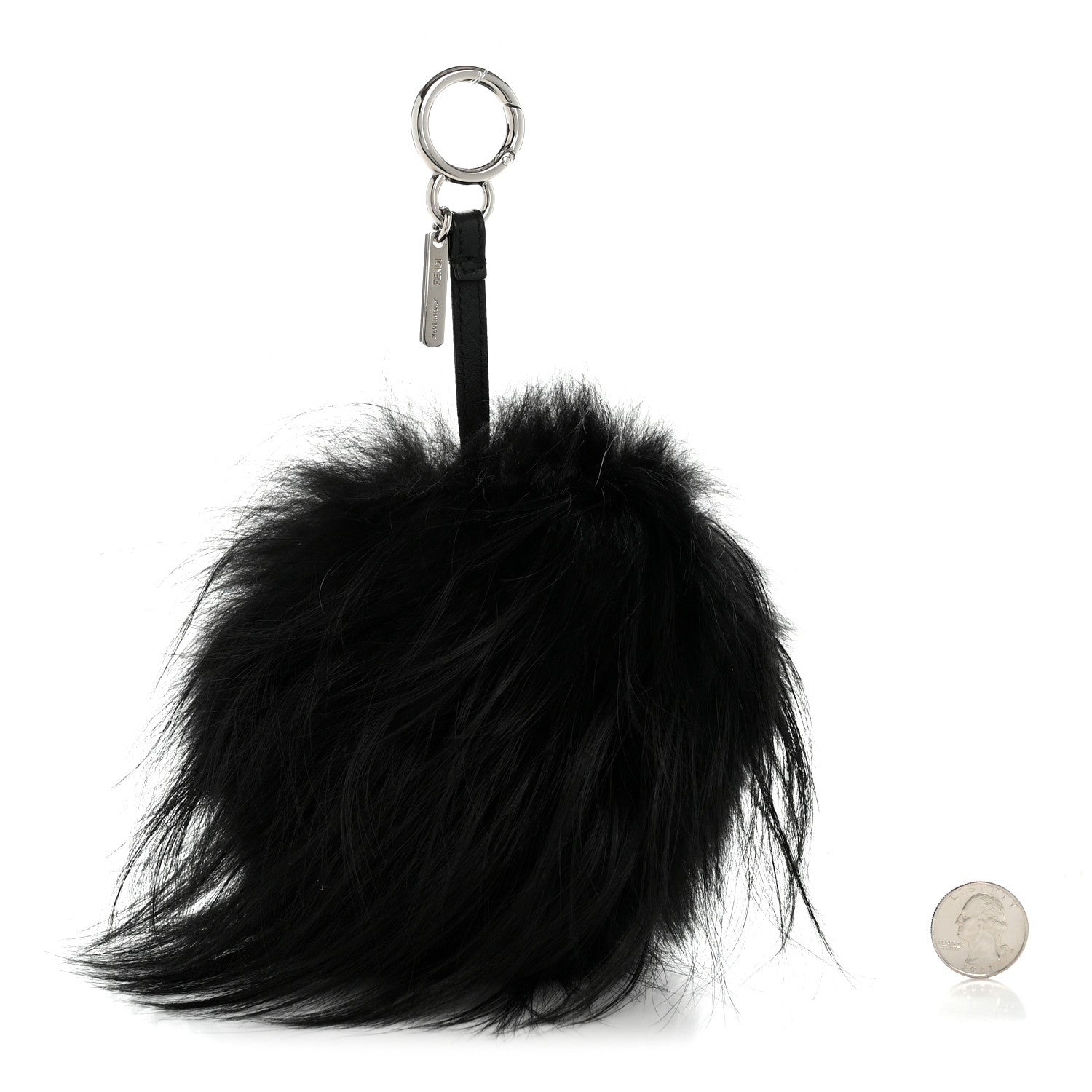 Fendi Rabbit Mink Fox Fur Dragoo Monster Bag Bug Charm Black 2 of 3