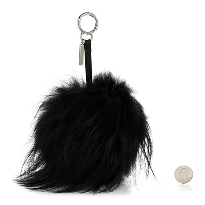 Fendi Rabbit Mink Fox Fur Dragoo Monster Bag Bug Charm Black 2 of 3