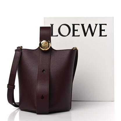 Loewe Calfskin Mini Pebble Bucket Bag Dark Burgundy 9 of 9