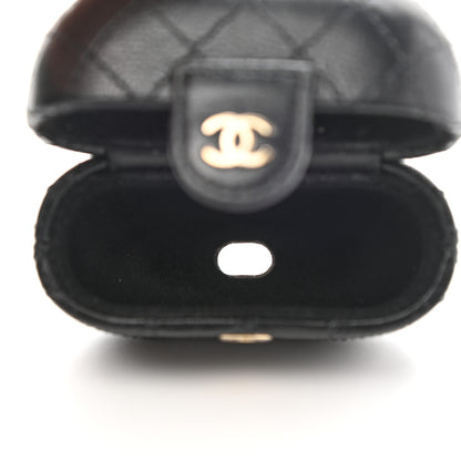Chanel Lambskin Quilted Airpods Pro Case With Chain Black 4 of 7