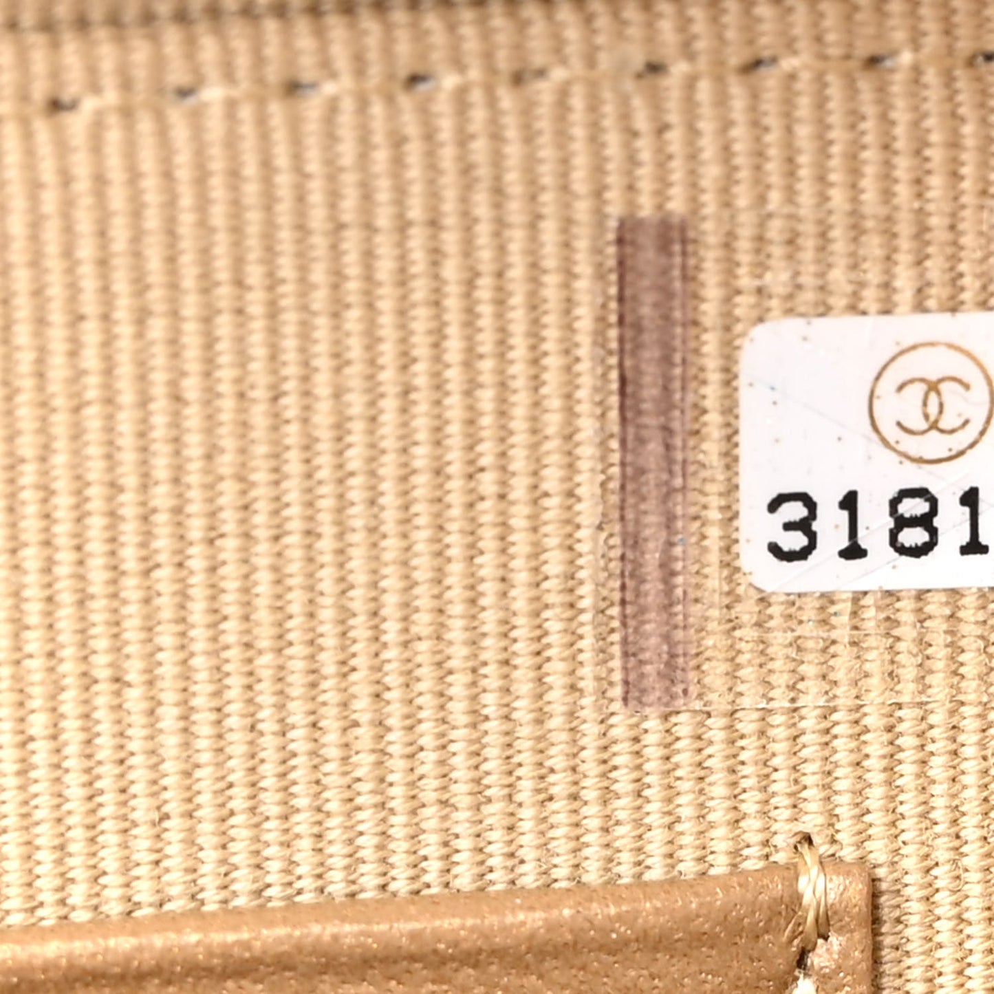 Lambskin Quilted CC Pearl Crush Camera Case Beige