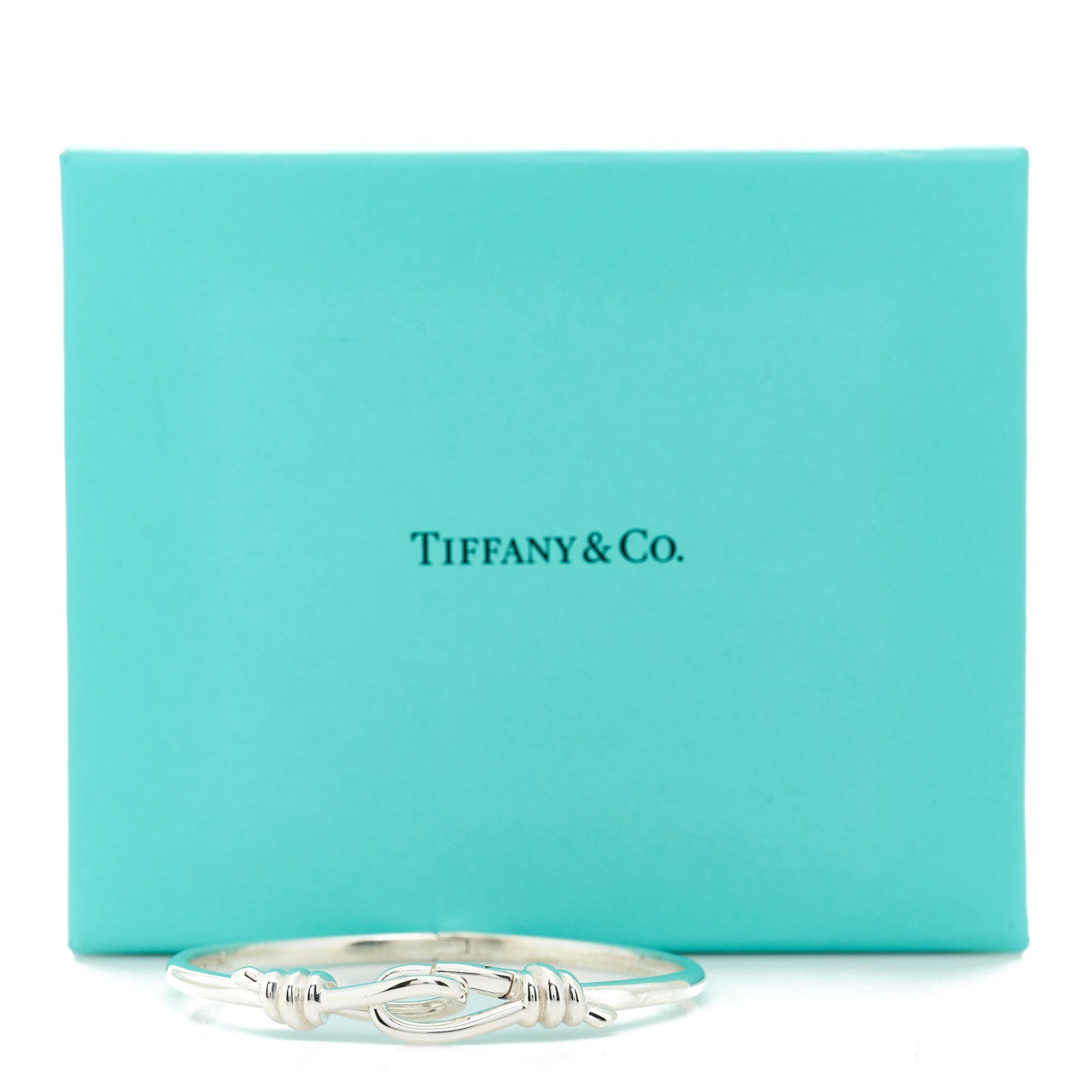 Tiffany Sterling Silver Paloma Picasso Knot Hinged Bangle Bracelet 4 of 4