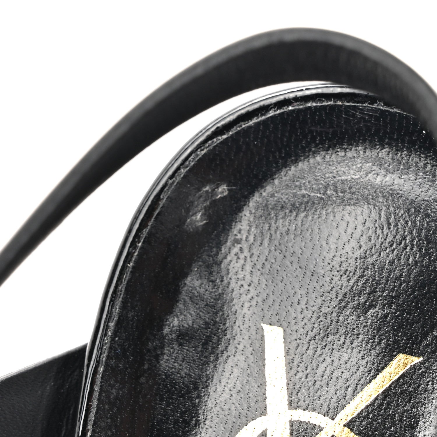 Saint Laurent Patent Tribute 105 Platform Sandals 38 Black 10 of 13