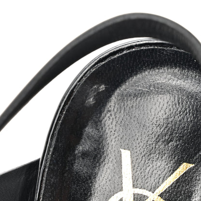 Saint Laurent Patent Tribute 105 Platform Sandals 38 Black 10 of 13