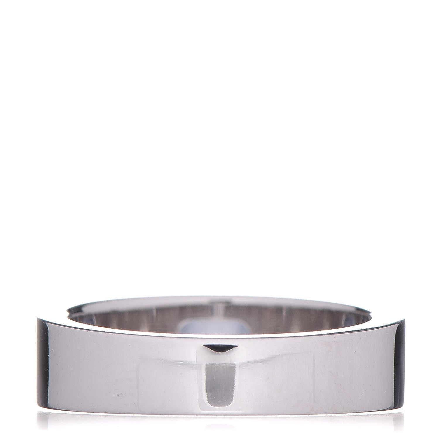 Cartier 18K White Gold Chalcedony Tank Ring 49 5 4 of 5