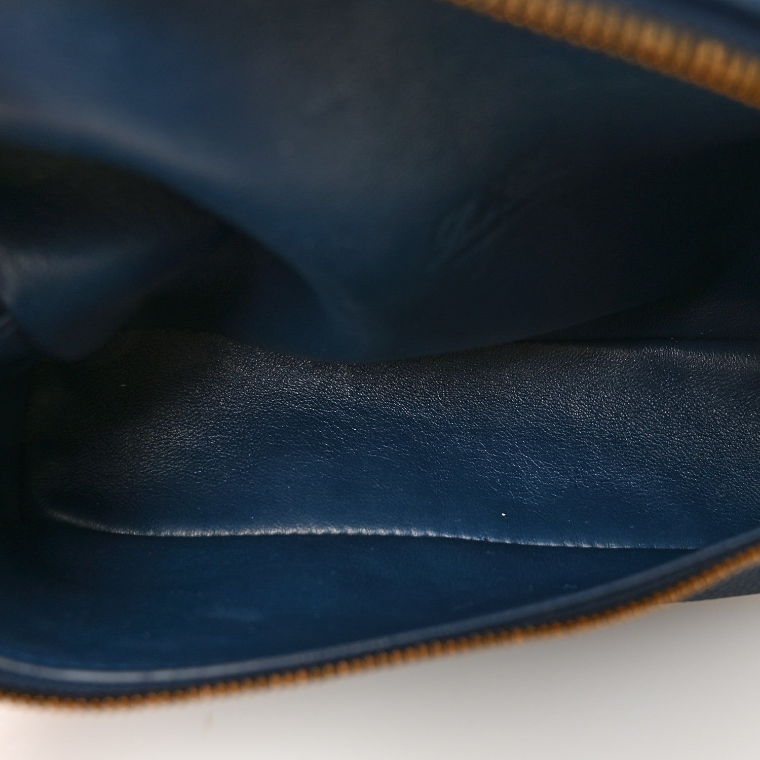 Loro Piana Grained Calfskin L19 Extra Pocket Pouch Navy Blue 5 of 9