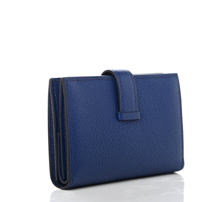 Hermes Chevre Mysore Mini Bearn Wallet Bleu Saphir 2 of 5