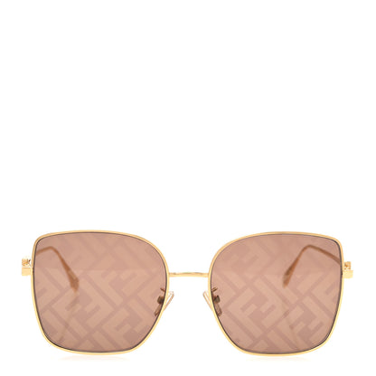 Fendi Metal Square Sunglasses FF40013U Gold Brown 2 of 8