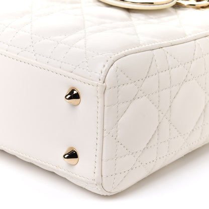 Christian Dior Lambskin Cannage Small My ABCDior Lady Dior White 10 of 14