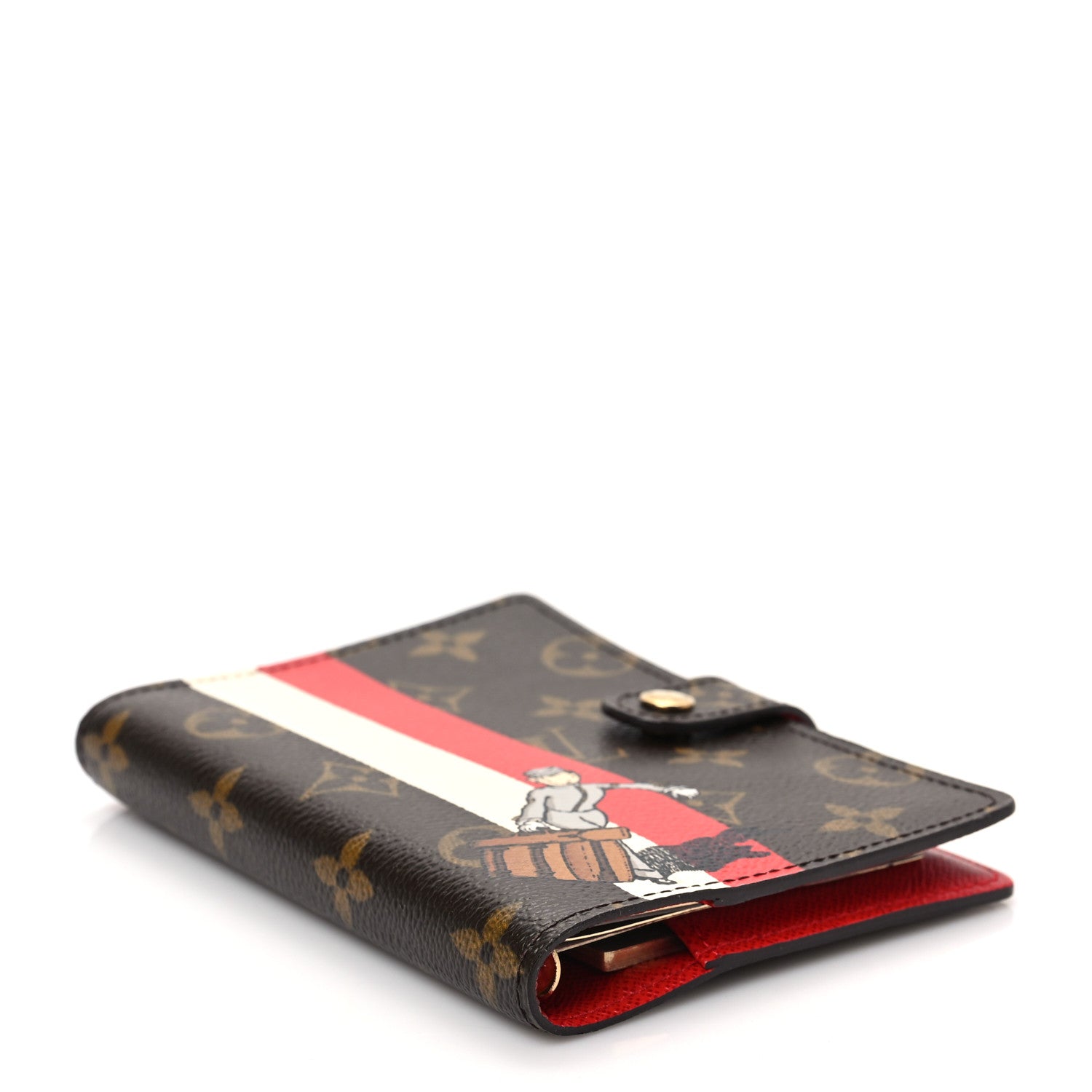 Louis Vuitton Monogram Groom Small Ring Agenda Cover Red 4 of 7
