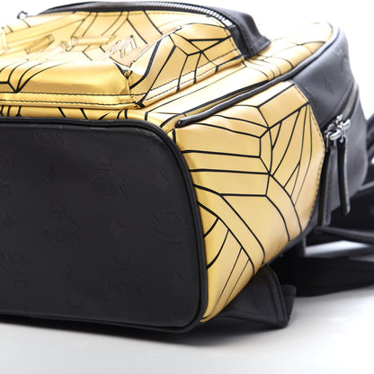 MCM Metallic Calfskin Small Bionic Backpack Gold 6 of 10
