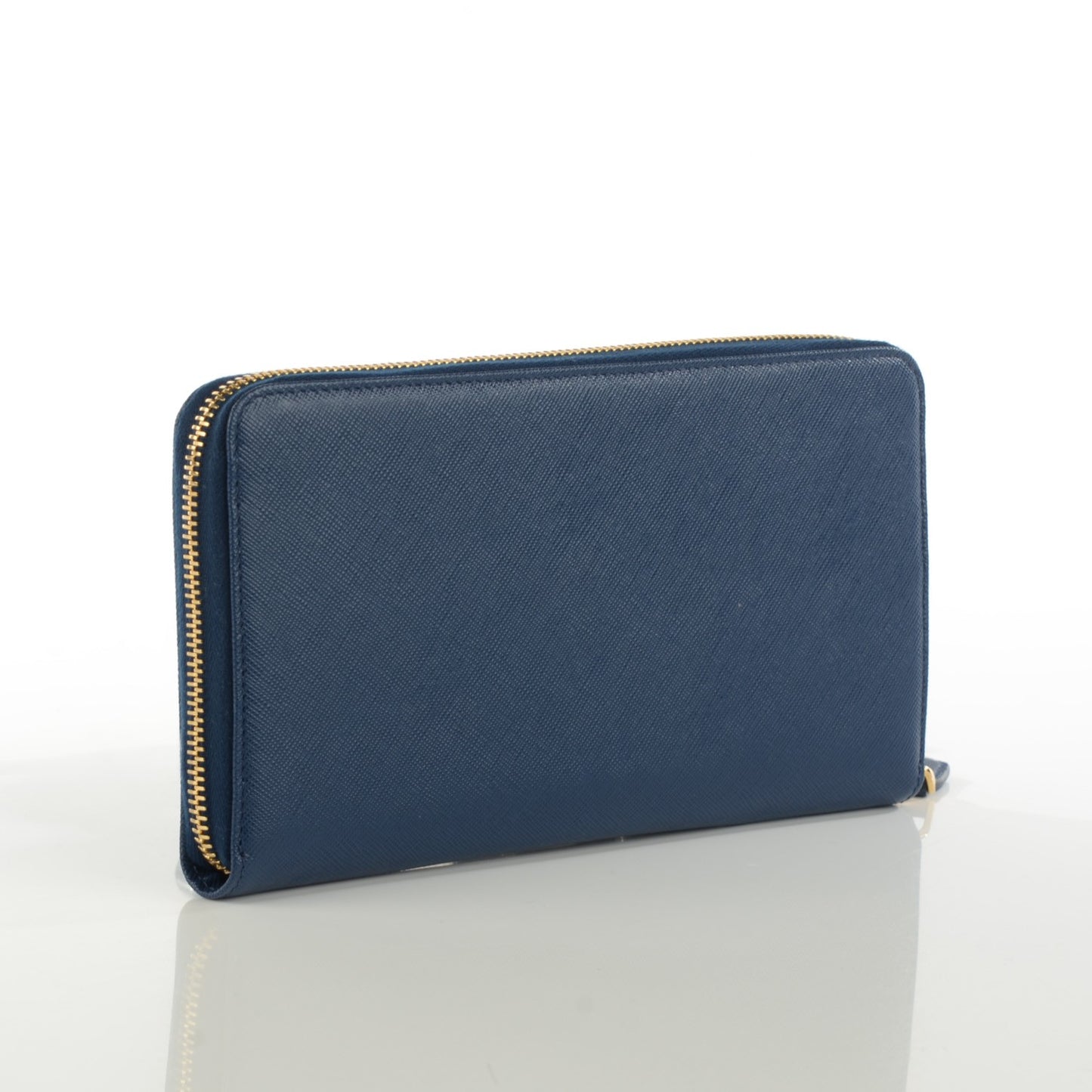 Saffiano Triangle Large Zip Around Travel Wallet Bleuette