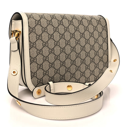 Gucci GG Supreme Monogram Horsebit 1955 Shoulder Bag Beige Mystic White 2 of 9