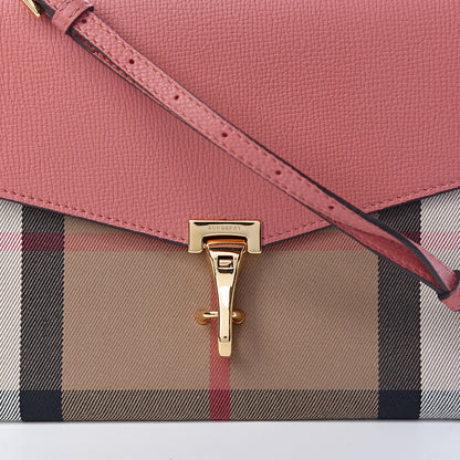 Burberry Derby Calfskin House Check Small Macken Crossbody Bag Copper Pink 10 of 10