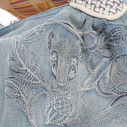 Fendi Denim Squirrel Embroidered Spy Blue 7 of 10