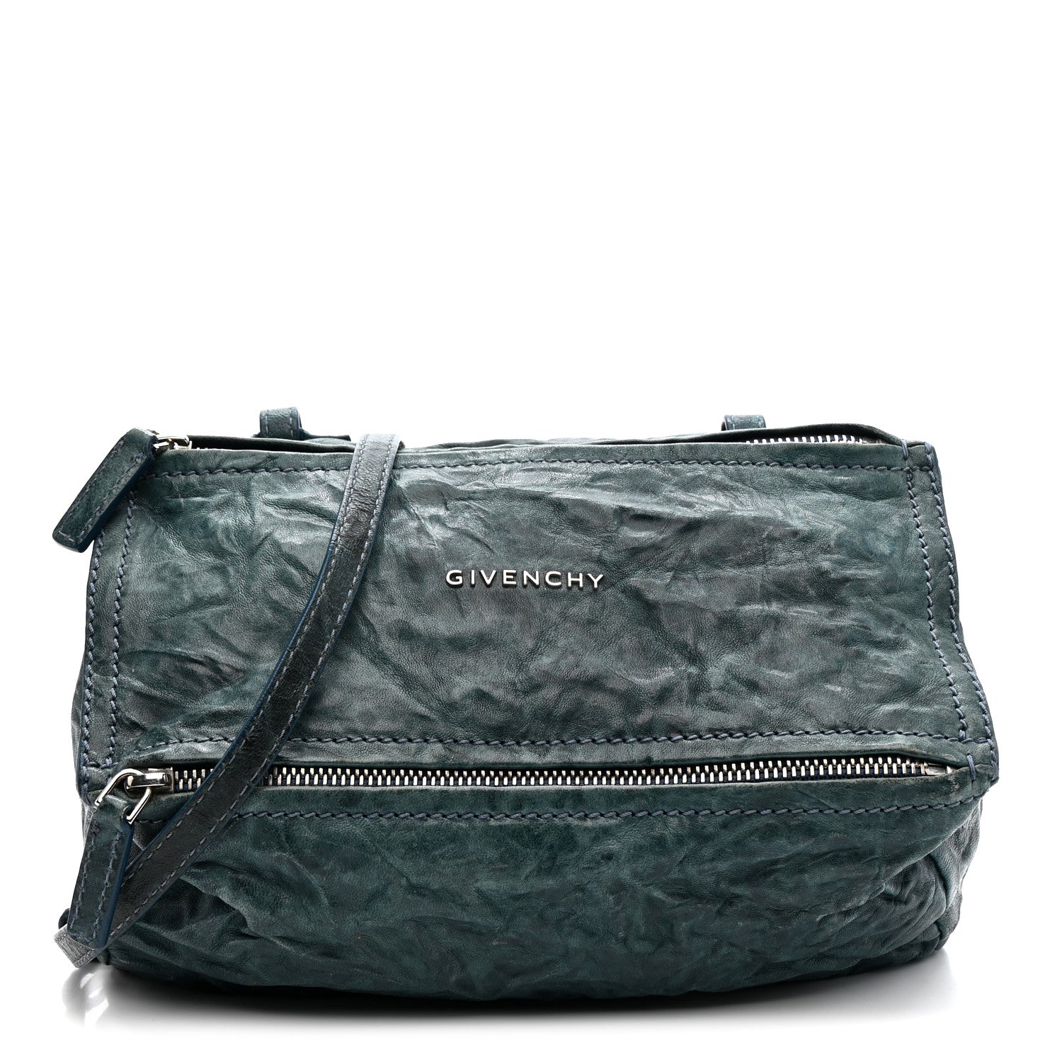 Givenchy Tumbled Sheepskin Mini Pandora Mineral Blue 1 of 10