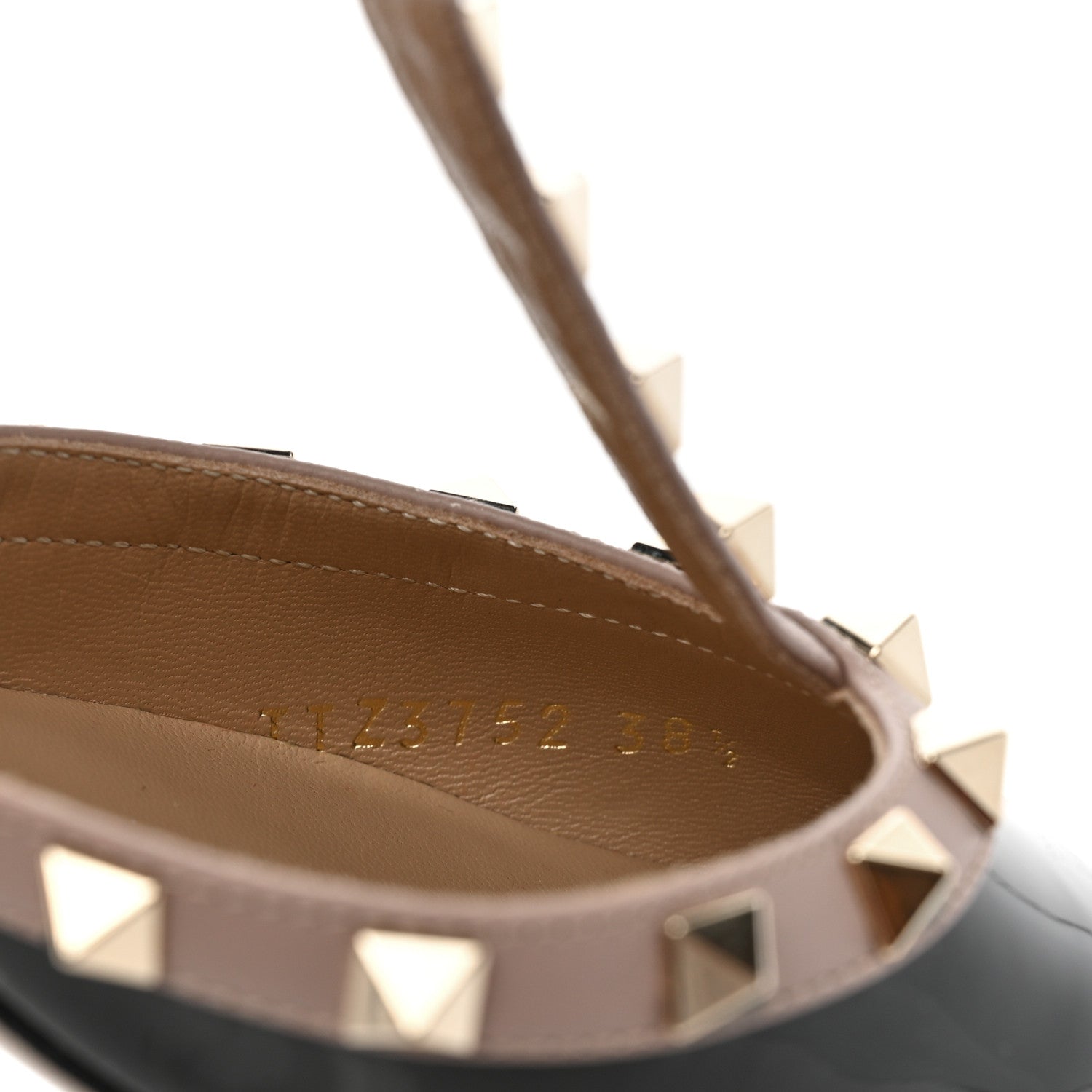 Valentino Garavani Patent Nappa Rockstud Ankle Strap 65mm Pumps 38.5 Black Poudre 7 of 9