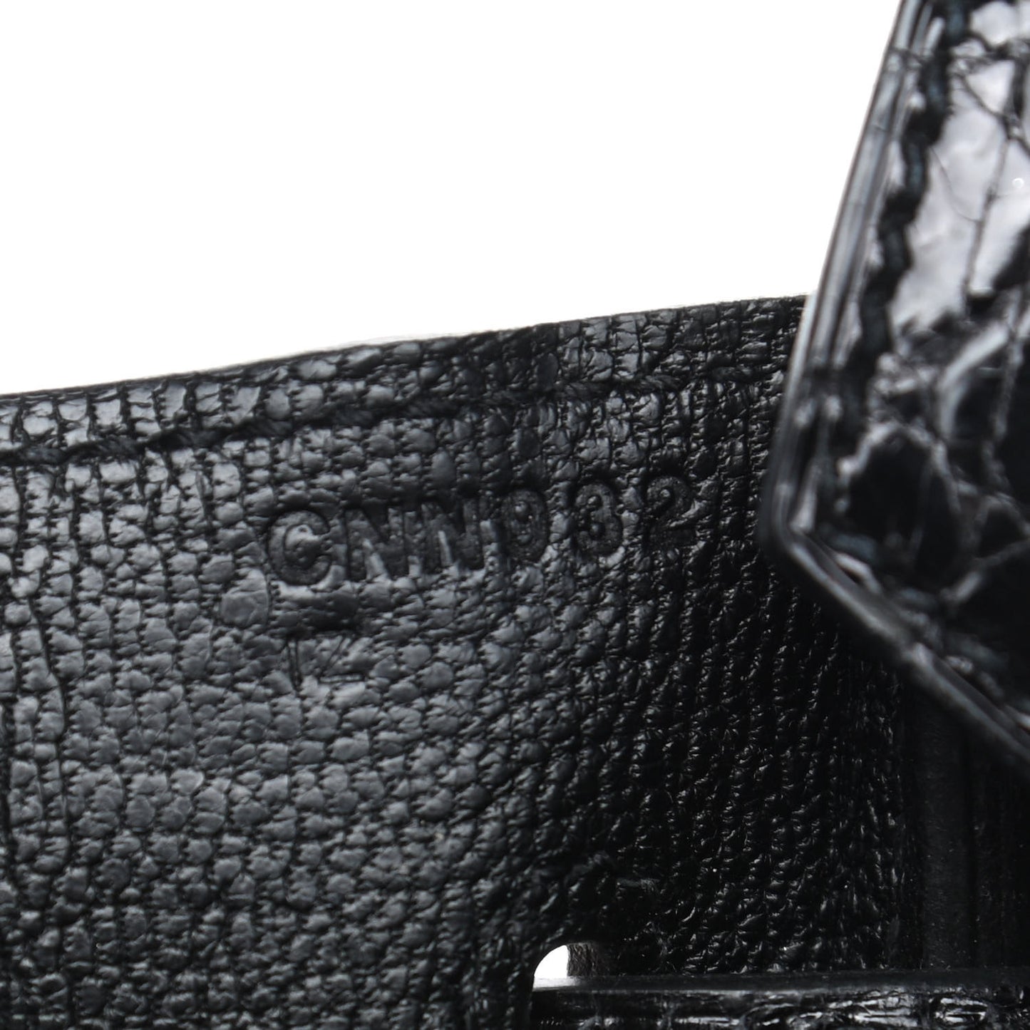 Togo Shiny Niloticus Crocodile Birkin Touch 30 Black