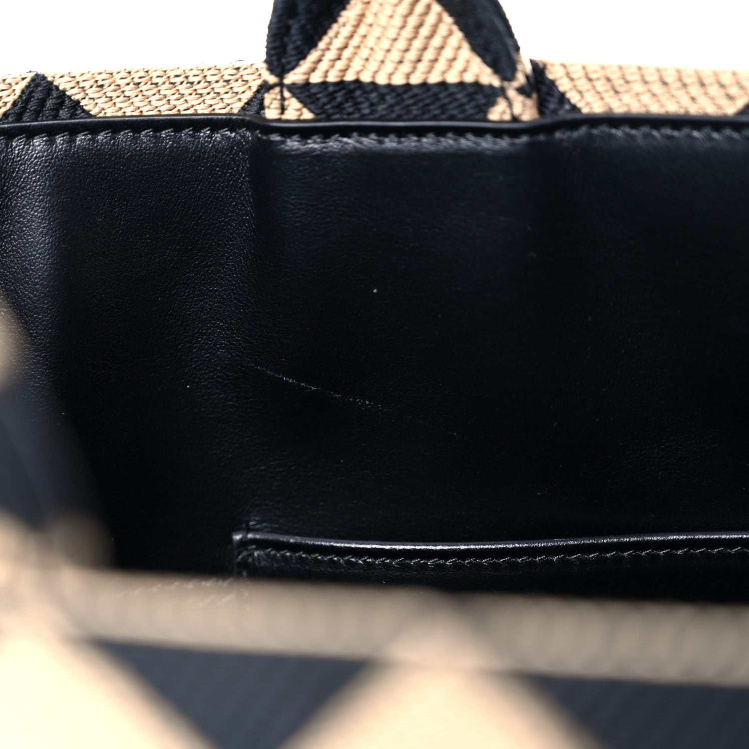 Prada Jacquard Saffiano Triangolo Symbole Embroidered Large Tote Black Corda 6 of 9