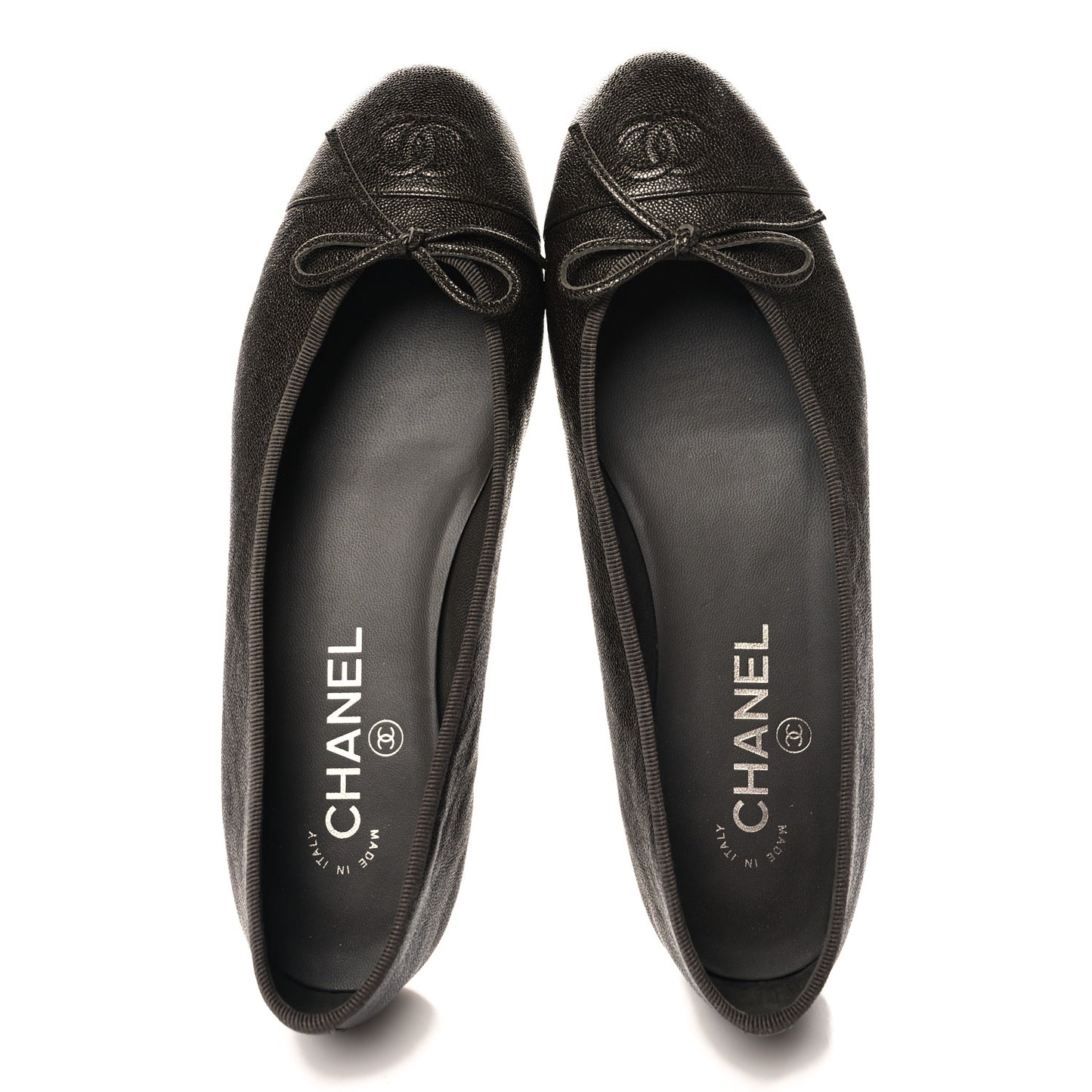Caviar CC Cap Toe Ballerina Flats 38.5 Brown