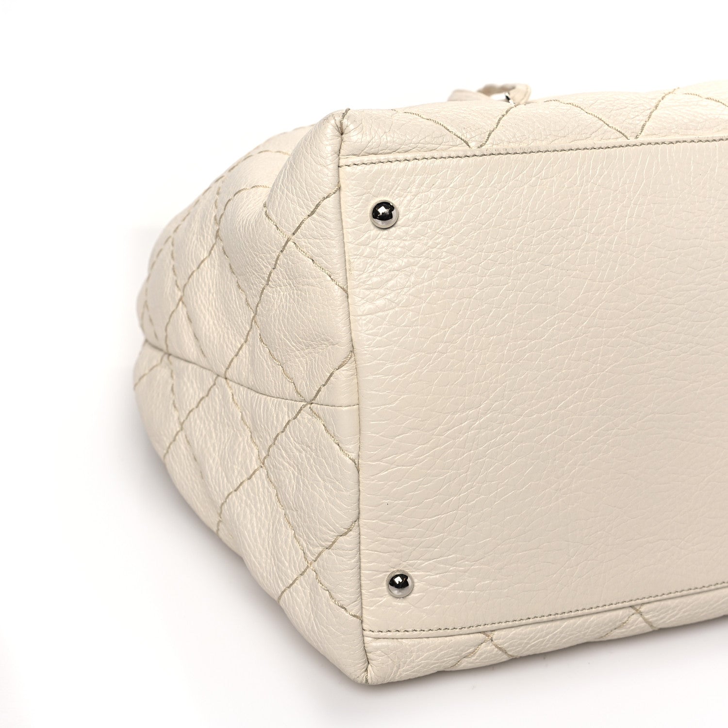 Chanel Glazed Calfskin On The Road Drawstring Tote Ivory 8 of 11