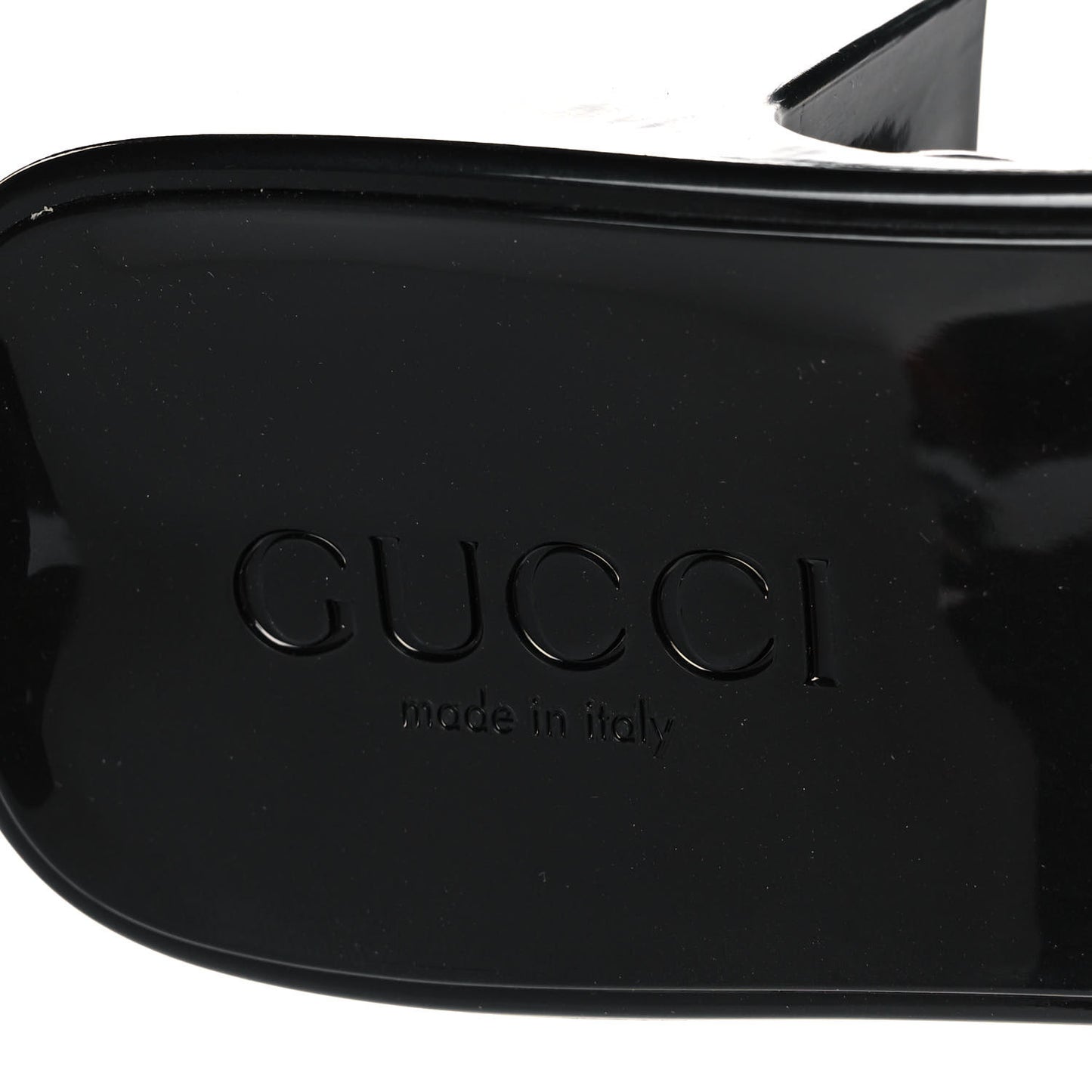 Rubber Gucci Logo Womens Platform 20/60mm Slide Sandals 37 Black