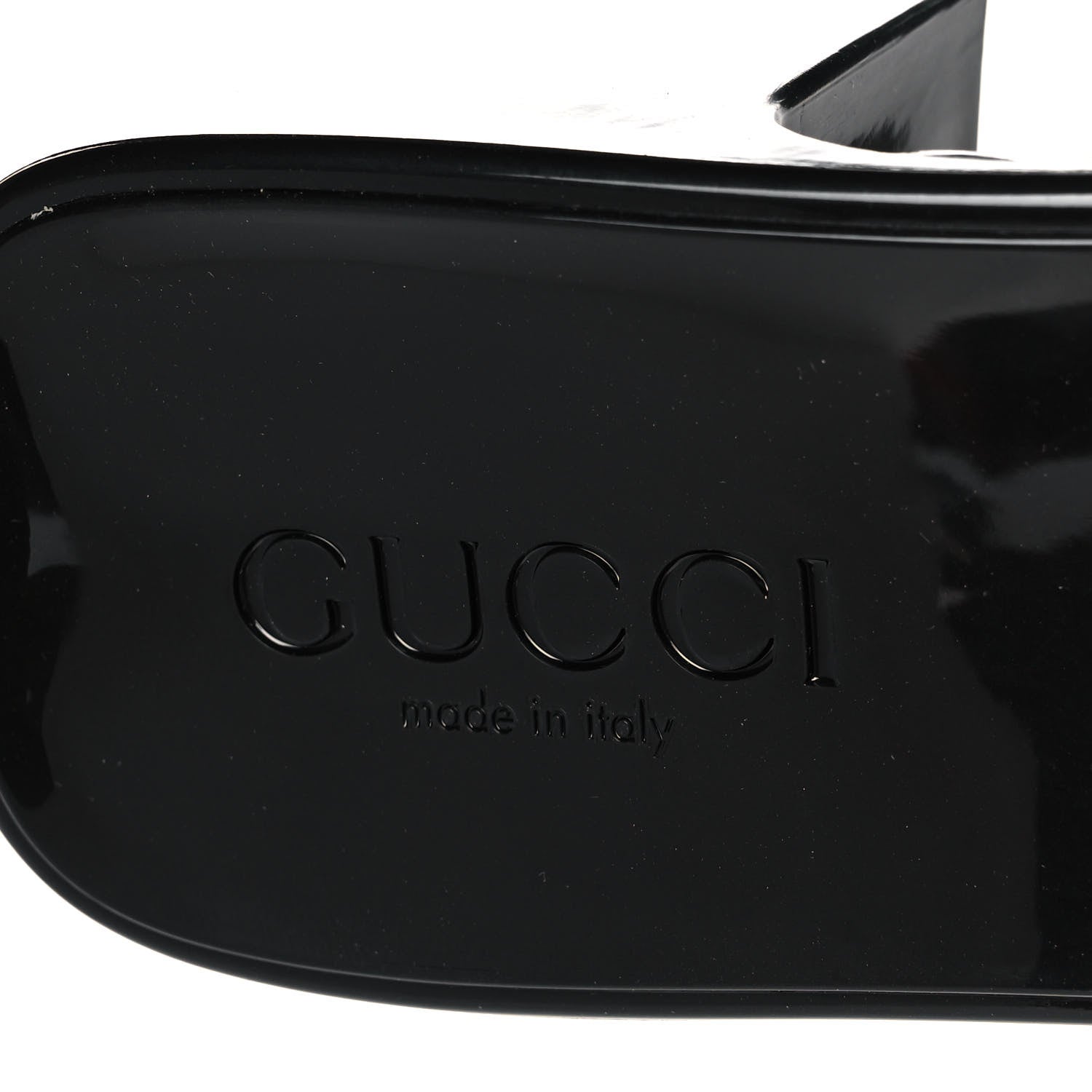 Gucci Rubber Gucci Logo Womens Platform 20/60mm Slide Sandals 37 Black 7 of 10