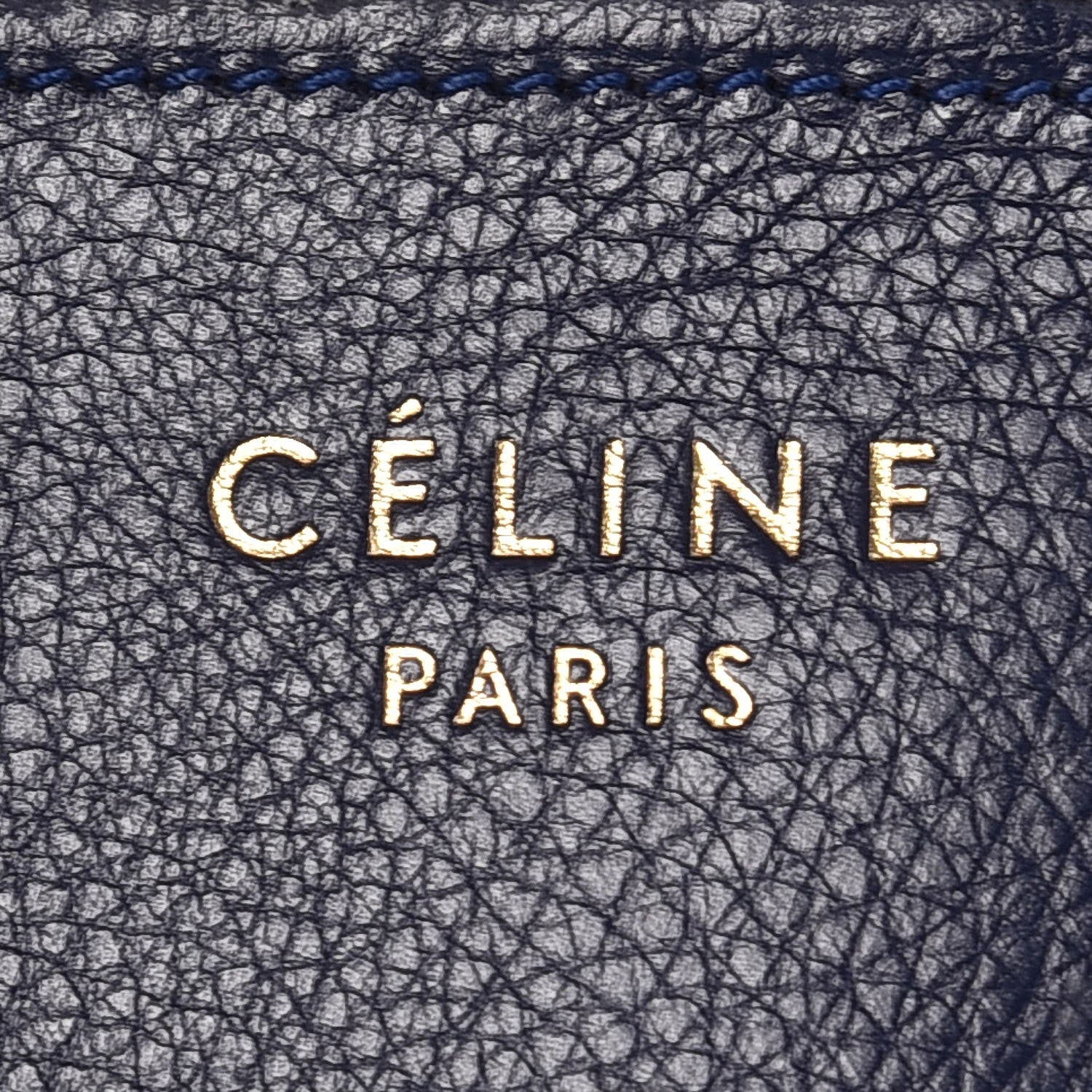 Celine Drummed Calfskin Mini Luggage Ink 6 of 18