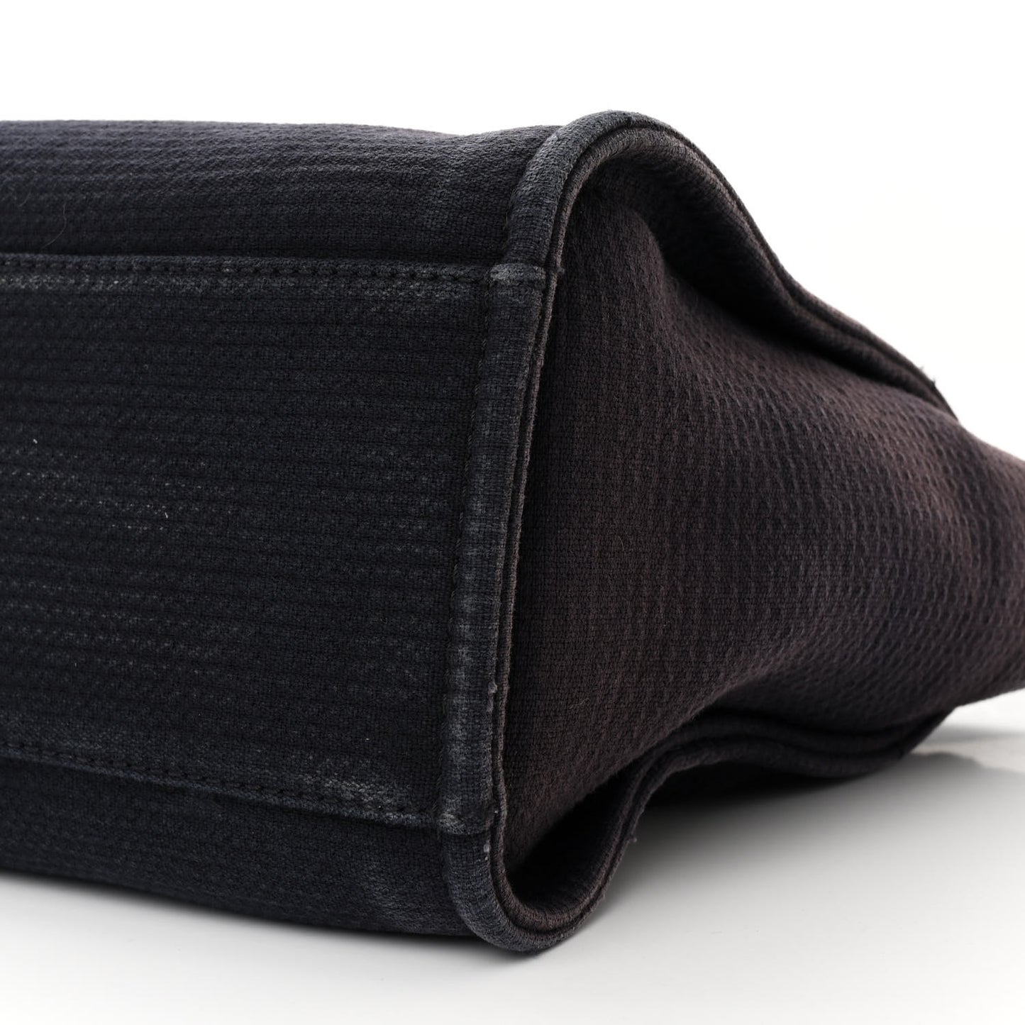 Mixed Fibers Calfskin Small Deauville Tote Black