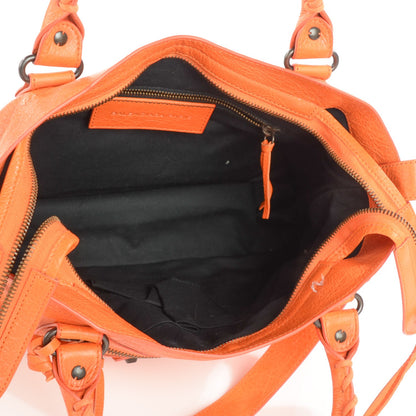 Balenciaga Agneau Classic Hardware Town Tangerine 7 of 11