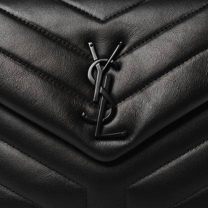 Saint Laurent Calfskin Y Quilted Monogram Monochrome Small Loulou Chain Satchel Black 8 of 10