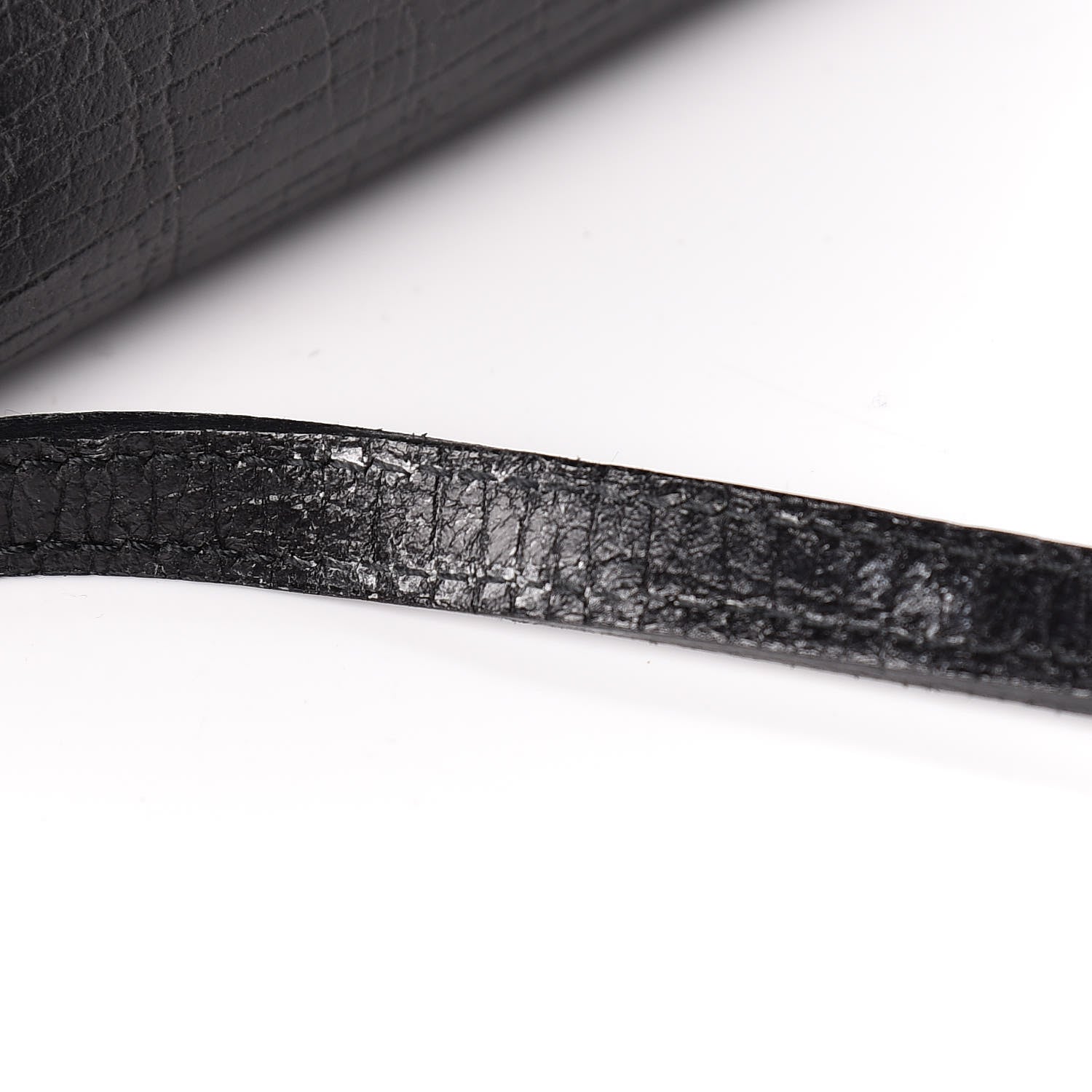Gucci Textured Calfskin Bamboo Bar Clutch Black 13 of 15