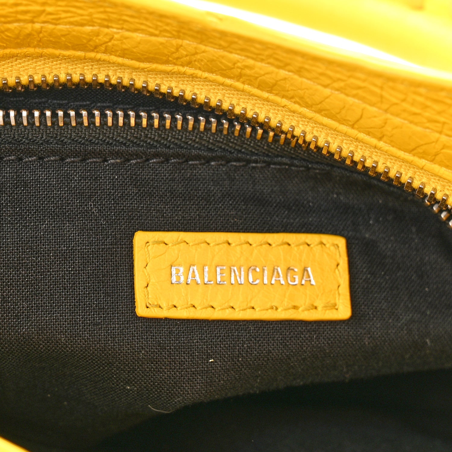 Balenciaga Agneau Classic Silver Hardware Mini City Yellow 6 of 10