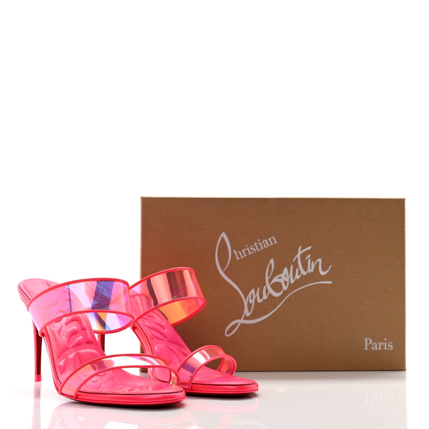 PVC Just Loubi 85 Sandals 39 Fluo Pink