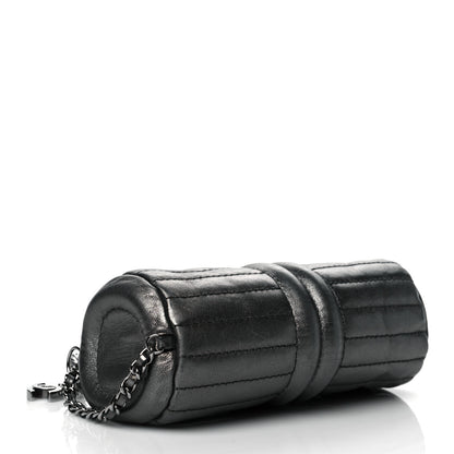 Chanel Metallic Lambskin Horizontal Quilt Pochette Dark Grey 4 of 10