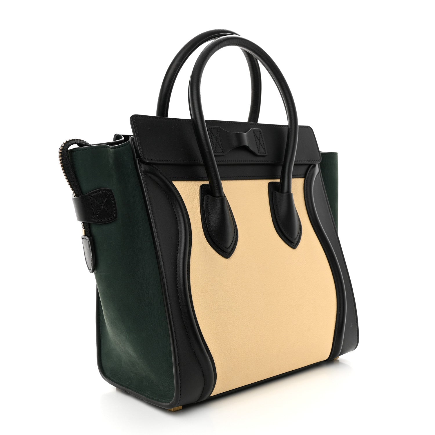 Celine Canvas Smooth Calfskin Micro Tri-Color Luggage Teal 3 of 9