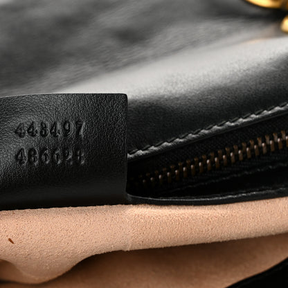 Gucci Calfskin Matelasse Small GG Marmont Shoulder Bag Black 7 of 12